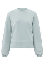 Load image into Gallery viewer, Yaya - Sweatshirt with crewneck, long sleeves and button details
