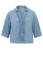 Load image into Gallery viewer, Yaya - Batwing blouse with V-neck, half long sleeves and buttons
