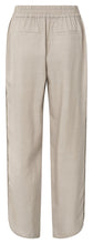 Load image into Gallery viewer, Yaya - Woven trousers with elastic waistband and curved hem in Beige
