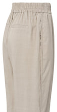 Load image into Gallery viewer, Yaya - Woven trousers with elastic waistband and curved hem in Beige
