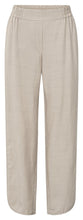Load image into Gallery viewer, Yaya - Woven trousers with elastic waistband and curved hem in Beige
