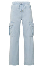 Load image into Gallery viewer, Yaya  - Cargo denim trousers with drawstring and pockets
