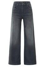 Load image into Gallery viewer, Yaya - Loose fit jeans with high waist and wide legs in Graphite
