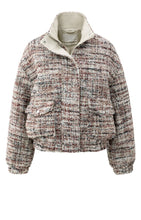 Load image into Gallery viewer, Yaya - Bouclé jacket with fringes and stand-up collar
