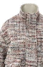 Load image into Gallery viewer, Yaya - Bouclé jacket with fringes and stand-up collar
