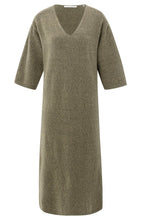 Load image into Gallery viewer, Yaya 01-600193 Knitted V-neck dress with short sleeves
