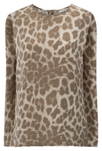 Load image into Gallery viewer, Yaya - Sleeveless top with leopard print and back buttons

