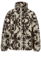 Load image into Gallery viewer, Yaya - Short teddy jacket with long sleeves, pockets and print
