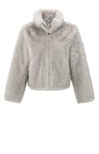Load image into Gallery viewer, Yaya - Faux fur jacket with stand-up collar
