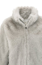 Load image into Gallery viewer, Yaya - Faux fur jacket with stand-up collar
