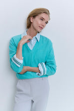 Load image into Gallery viewer, Yaya - Soft sweater with V-neck and batwing sleeves
