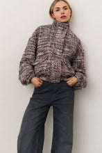 Load image into Gallery viewer, Yaya - Bouclé jacket with fringes and stand-up collar
