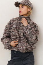 Load image into Gallery viewer, Yaya - Bouclé jacket with fringes and stand-up collar
