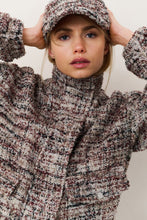 Load image into Gallery viewer, Yaya - Bouclé jacket with fringes and stand-up collar
