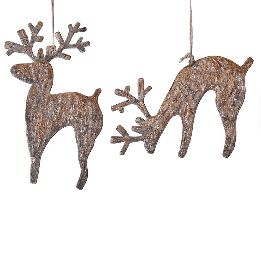 Rustic Hanging Reindeer Decorations
