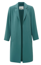 Load image into Gallery viewer, Yaya - Long blazer jacket with long sleeves, collar and pockets - Hydro Blue
