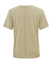 Load image into Gallery viewer, Yaya - T-shirt with rounded V-neck and short sleeves in regular fit in Green
