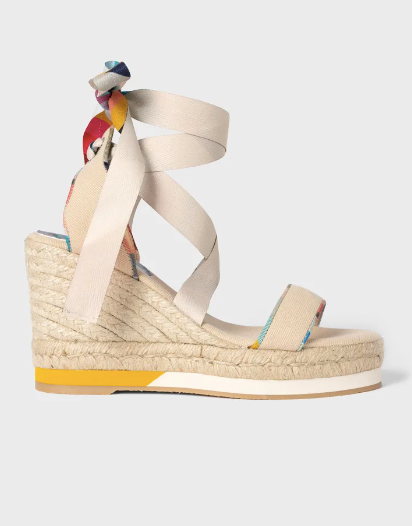 Ps By Paul Smith - Women's Ecru 'Quilan' Wedge Sandals
