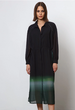 Load image into Gallery viewer, Religion - Salvo Shirt Dress Green &amp; Black
