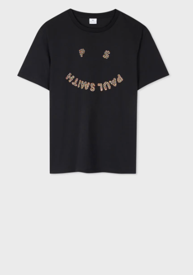 Ps Paul Smith - Women's Black PS 'Happy' Dot T-Shirt