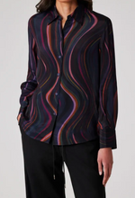 Load image into Gallery viewer, Ps Paul Smith - Women&#39;s &#39;Midnight Swirl&#39; Satin Georgette Shirt
