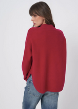 Load image into Gallery viewer, Repeat - Fine textured knit sweater with round hem in Cerise
