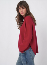 Load image into Gallery viewer, Repeat - Fine textured knit sweater with round hem in Cerise
