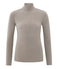 Load image into Gallery viewer, Yaya - Sweater with high neck and long sleeves in ribbed fabric
