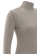 Load image into Gallery viewer, Yaya - Sweater with high neck and long sleeves in ribbed fabric
