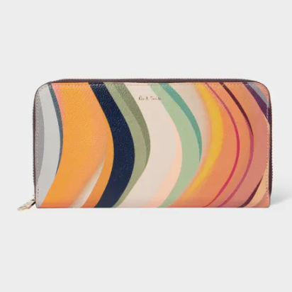 Ps Paul Smith - Women's 'Dusky Swirl' Leather Large Zip-Around Purse