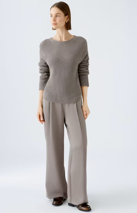 Oui - Palazzo Trousers in Pure Viscose