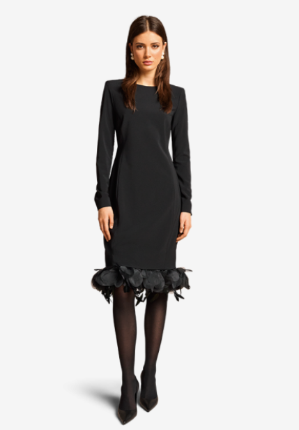 Riani - Dress with Feather Trim