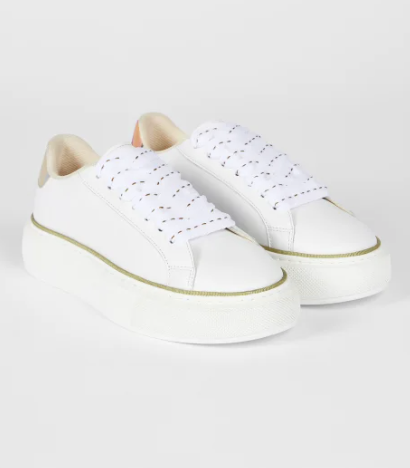 Ps Paul Smith - White Leather 'Guppy' Platform Trainers