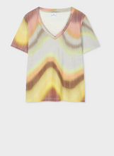 Load image into Gallery viewer, Ps Paul Smith - Women&#39;s &#39;Gradient Wave&#39; V-Neck T-Shirt
