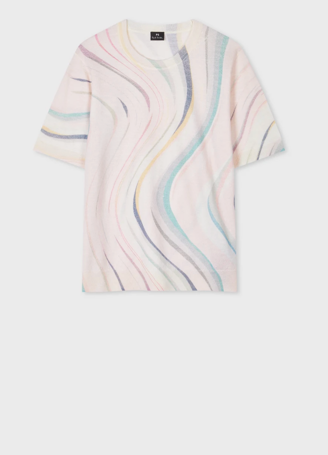 Ps Paul Smith - Women's 'Faded Swirl' Short Sleeve Wool Knitted Top