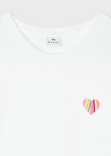 Load image into Gallery viewer, Ps Paul Smith - Women&#39;s White &#39;Swirl&#39; Heart T-Shirt
