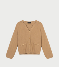 Load image into Gallery viewer, Repeat - Pure Cotton Textured Cardigan in Gold
