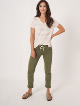 Load image into Gallery viewer, Repeat - Linen T-shirt with stripes
