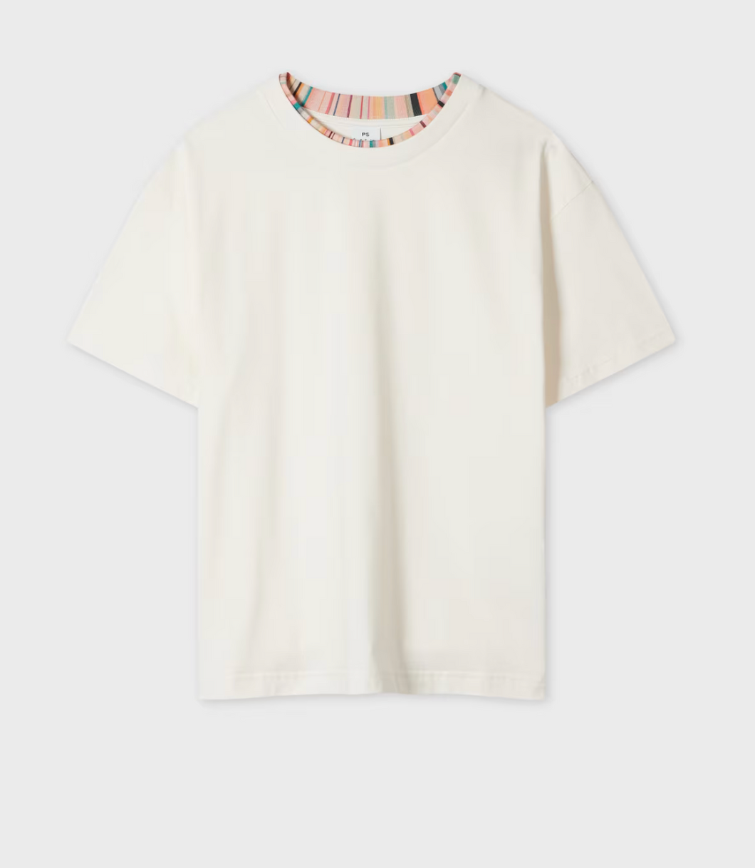 Ps Paul Smith - Women's Cream 'Swirl' Neck T-Shirt