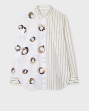 Load image into Gallery viewer, Ps Paul Smith - Women&#39;s White Mixed Stripe and &#39;Painted Spot&#39; Cotton Shirt
