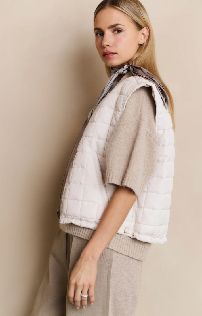 Yaya - Reversible padded bodywarmer with zip closure