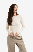 Load image into Gallery viewer, Yaya - Fine knitted top with texture and long sleeves

