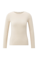 Load image into Gallery viewer, Yaya - Fine knitted top with texture and long sleeves
