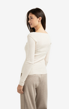 Load image into Gallery viewer, Yaya - Fine knitted top with texture and long sleeves
