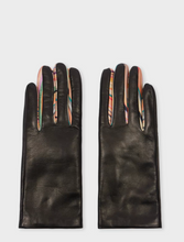Load image into Gallery viewer, Ps Paul Smith - Women&#39;s Black Leather &#39;Swirl&#39; Gloves
