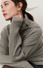 Load image into Gallery viewer, Yaya - Ribbed sweater with batwing sleeves and high collar
