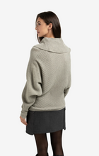 Load image into Gallery viewer, Yaya - Ribbed sweater with batwing sleeves and high collar
