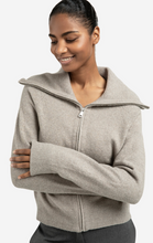 Load image into Gallery viewer, Yaya - Soft zip-up cardigan with wide collar
