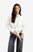 Load image into Gallery viewer, Yaya - Layered blouse with tie detail and long sleeves

