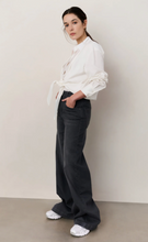 Load image into Gallery viewer, Yaya - Layered blouse with tie detail and long sleeves
